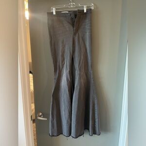 Free People grey high waist bell bottom jeans
